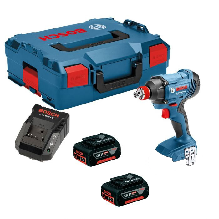 BOSCH GDX18V-180 Impact Driver/Wrench in LBox with 2X 2.0Ah Batteries and Charger : RH Gaudion